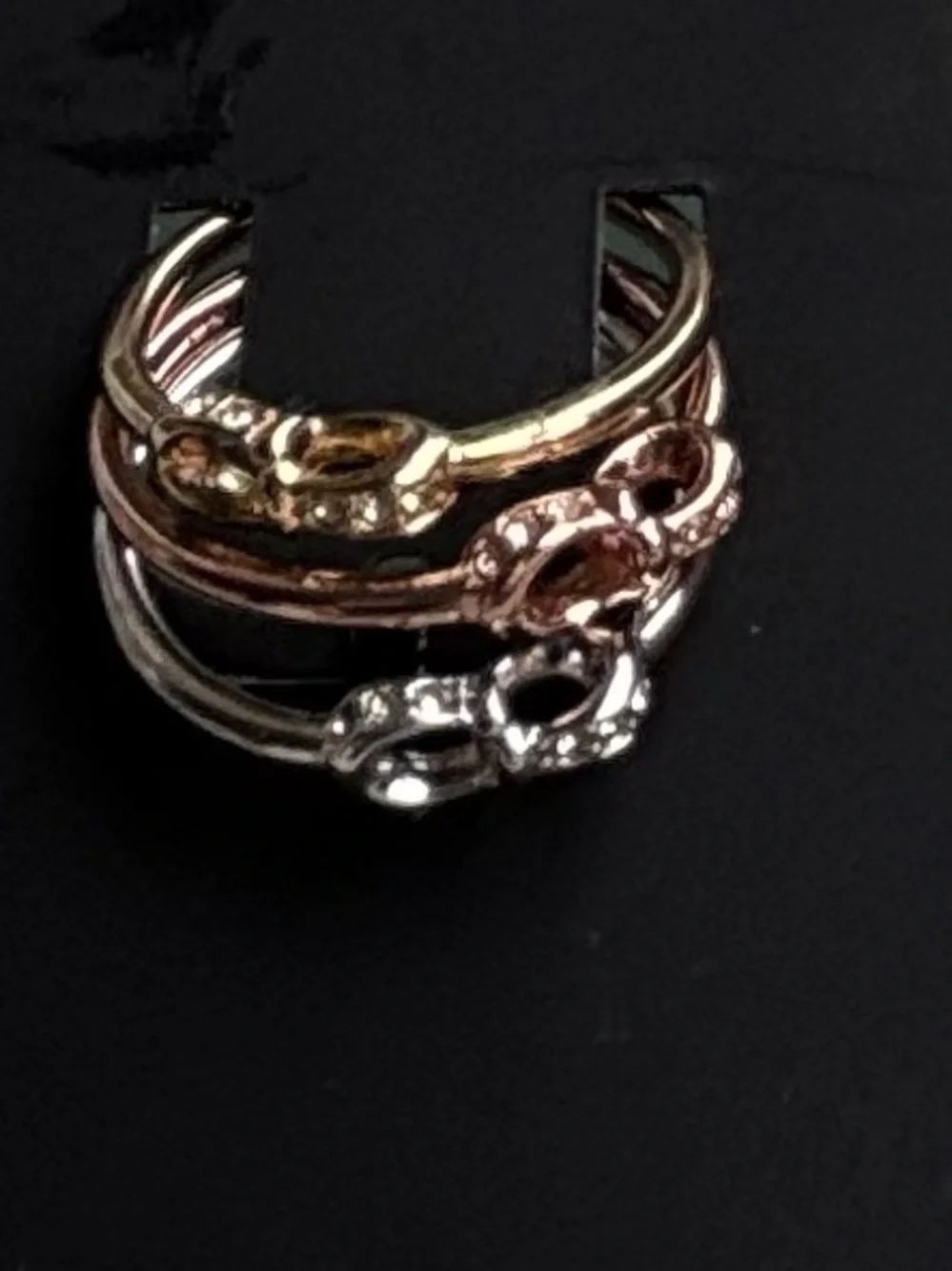 COACH Signature interlock Stackable 3 Ring Set - Picture 3 of 4